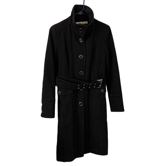 Kenneth Cole Belted Wool Blend Coat - Picture 1 of 12